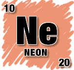 [Image:Neon Symbol Square.  Showing Symbol, Name, Atomic Number and Atomic Mass of Element]